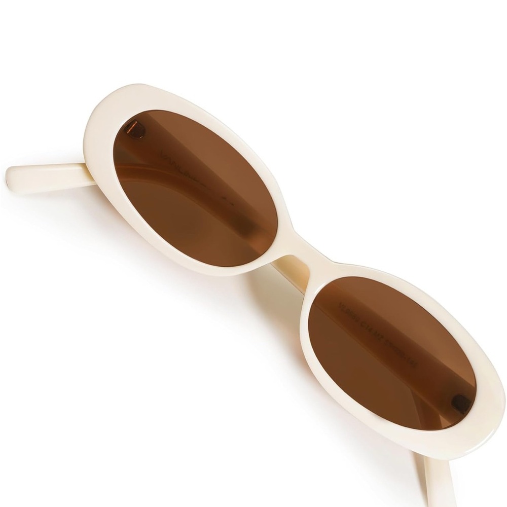 White Oval Sunglasses (Polarized)